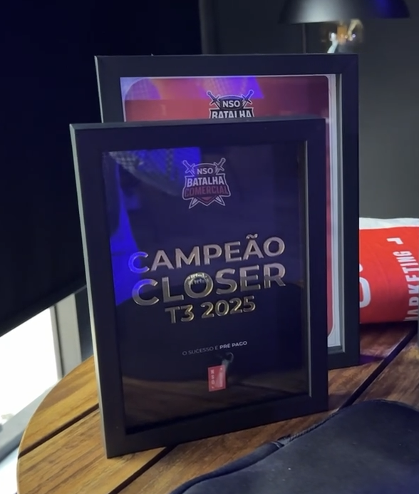 Placa Campeão Closer